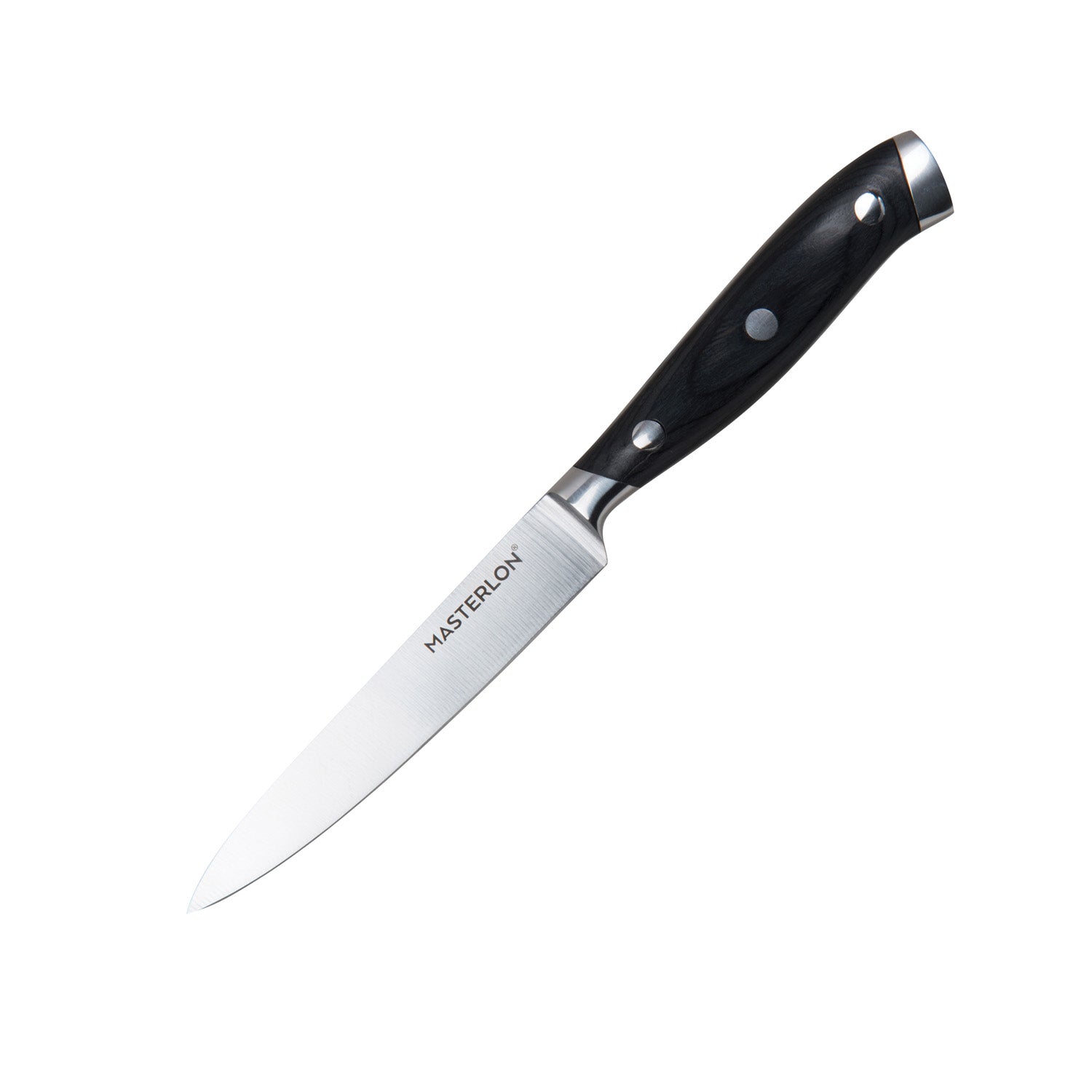 MASTERPAN Essential Chef’s Knife Bundle - 8" Chef’s Knife, 8" Slicer Knife & 7" Santoku Knife - Stainless Steel Blades with Protective Covers