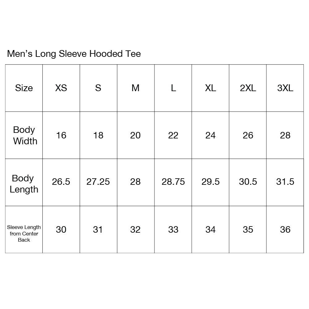 Mens Long Sleeve Hooded T-Shirt - Michigan Shield