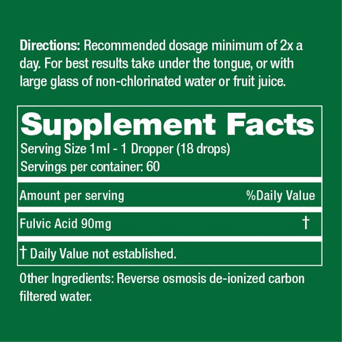 2oz Recharge 100% Fulvic Minerals Concentrate