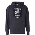 Michigan Lighthouse Hoodie Sweatshirt - Heather Navy - FINAL SALE