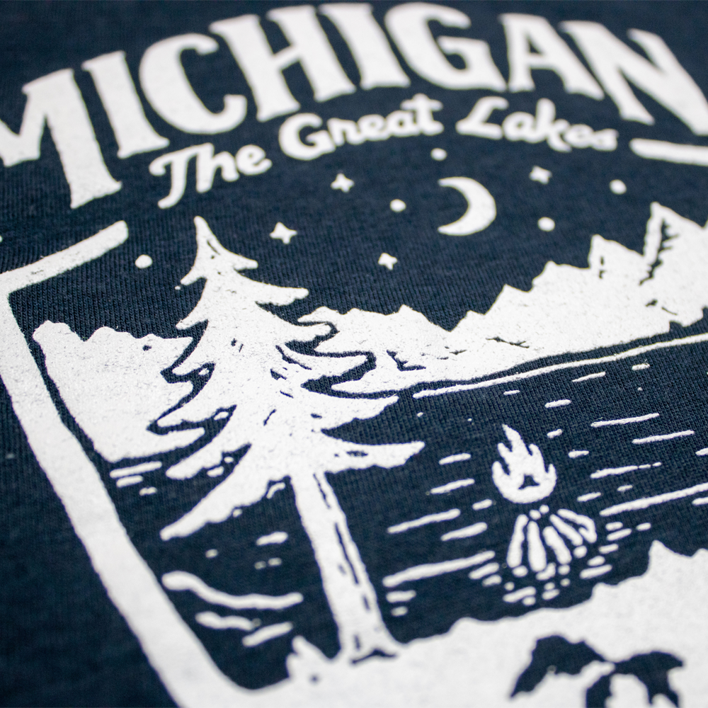 Youth T-Shirt - Michigan Shield- Navy Triblend