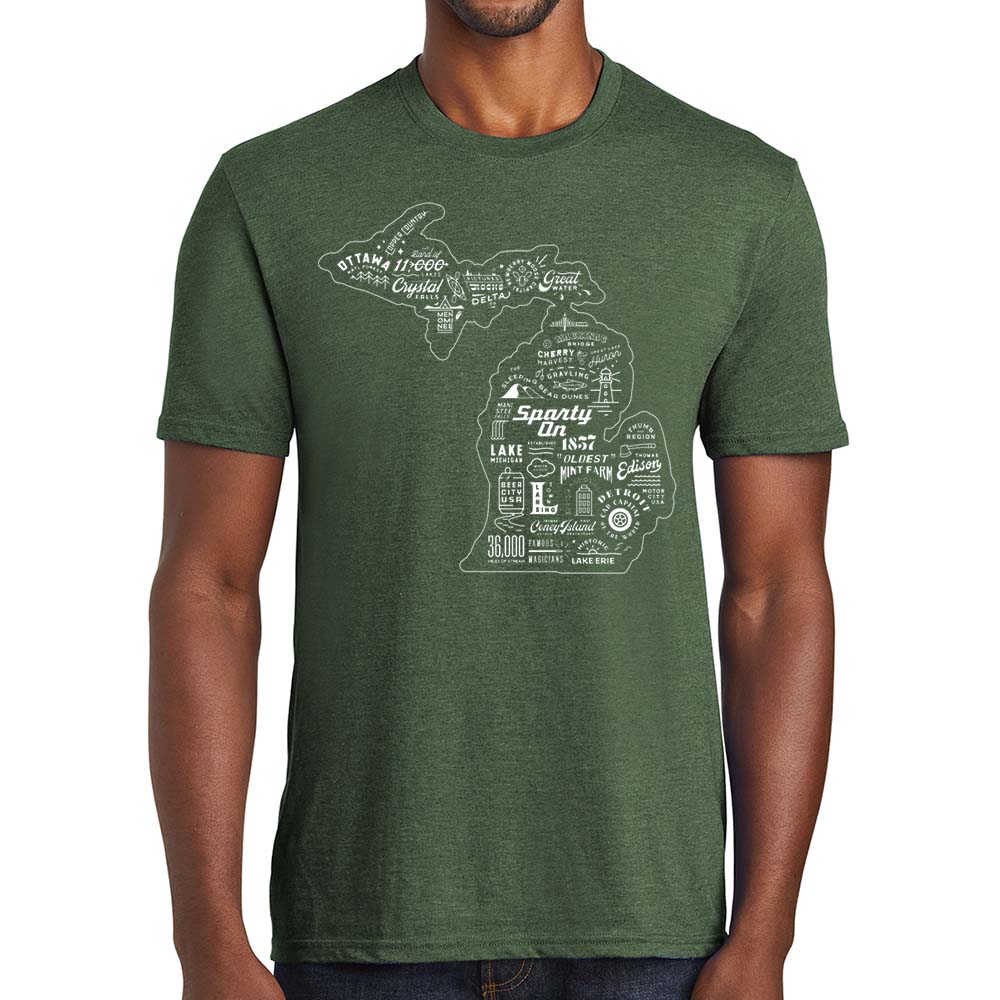 Mens T-Shirt - Michigan Places