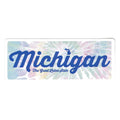Sticker - Michigan Script TieDye