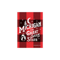 Sticker - Michigan Vintage Font Plaid