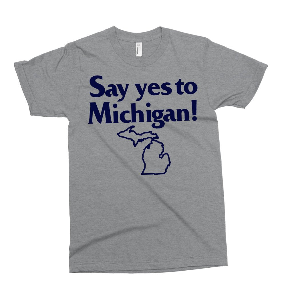 Youth T-Shirt - Say Yes To Michigan - Triblend Grey