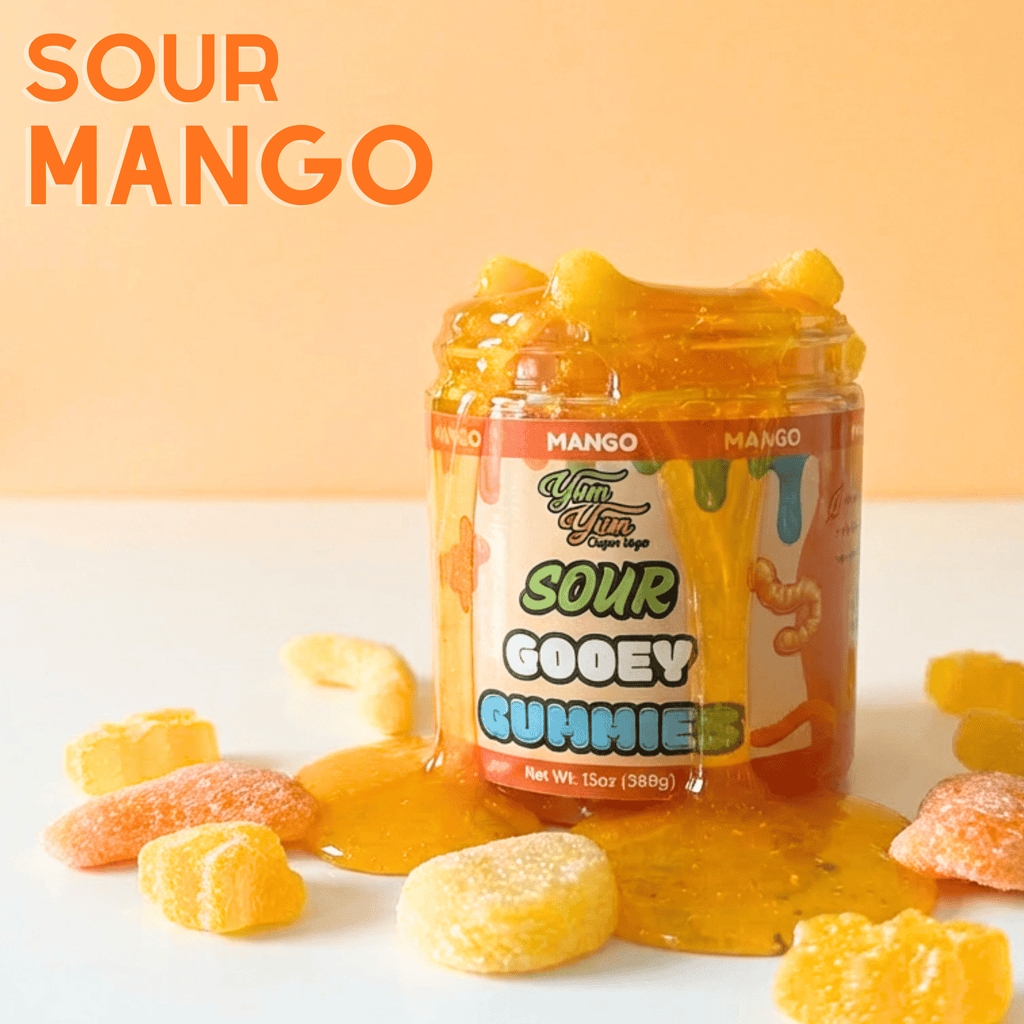 Sour Gooey Gummies – Blue Raspberry, Wild Cherry & Green Apple Candy | Yum Yum Candy Shop